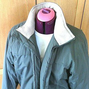 Jacket Flight Bomber Size Medium Lined Quilted Zip Up Pockets Elastic Cuffs Warm
